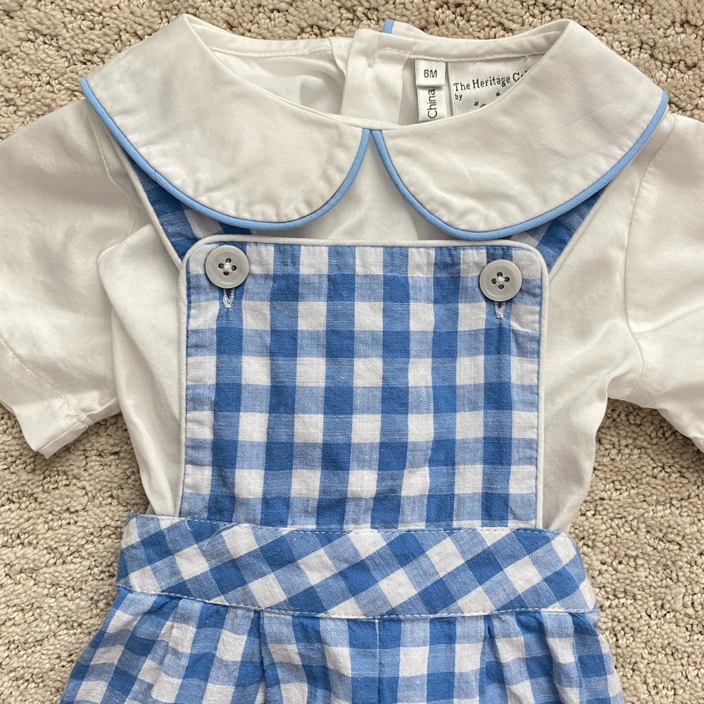 Rachel Riley Heritage Collection Dungaree Set - 6M - Picture 2 of 5